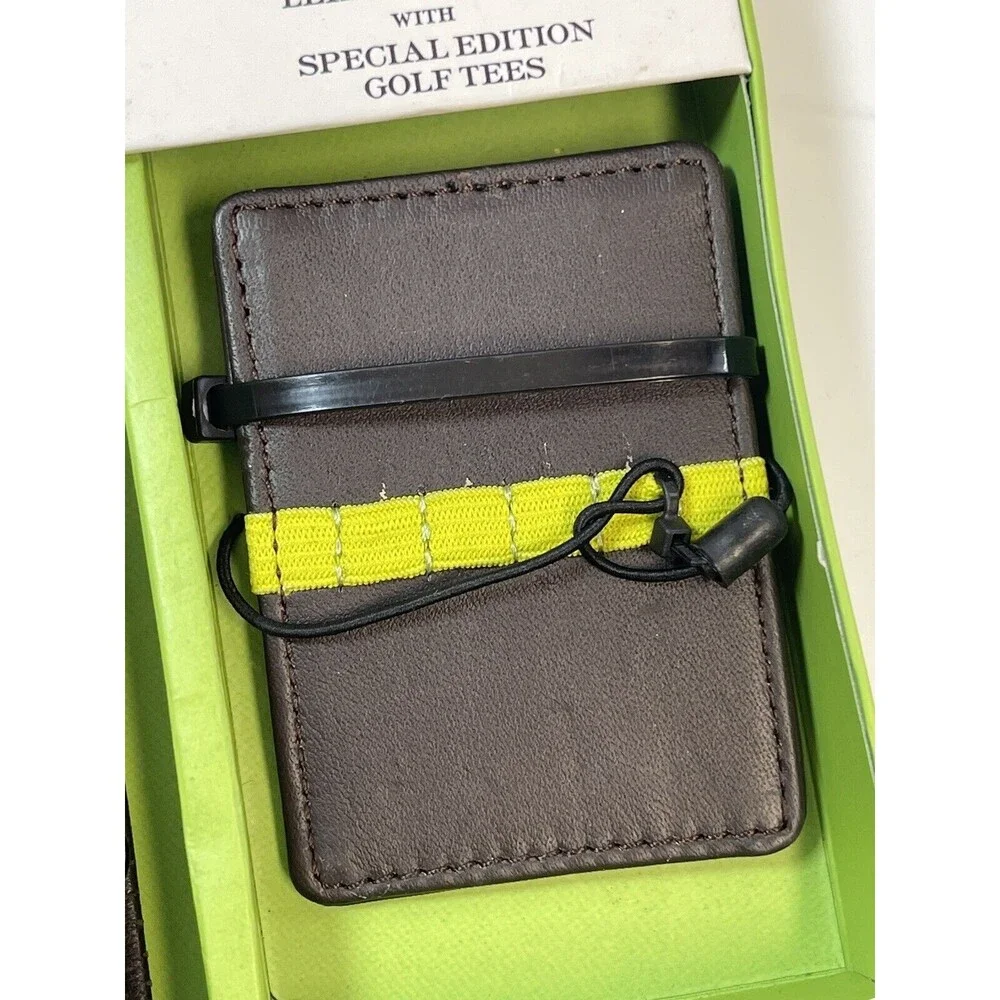 Robert Graham Clubhouse Leather Wallet & Gold Tee Holder (Missing Tees)  New